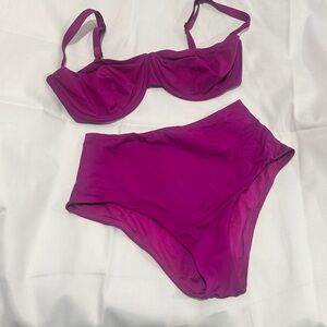 Vibrant Hot Pink Bikini Set